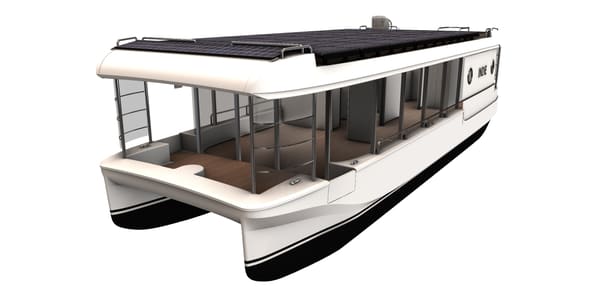 Hausbootgeist INDIE 2025 – 14,8m duurzame woonboot met zonne-energie