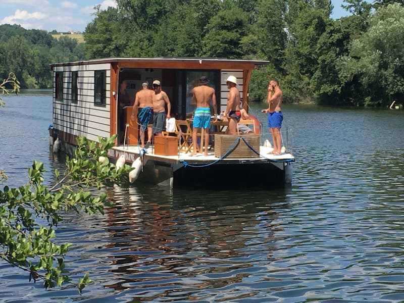 Phoebus Coche Solaire Lectrical Self Powered Boat Catamaran Standaard foto 10