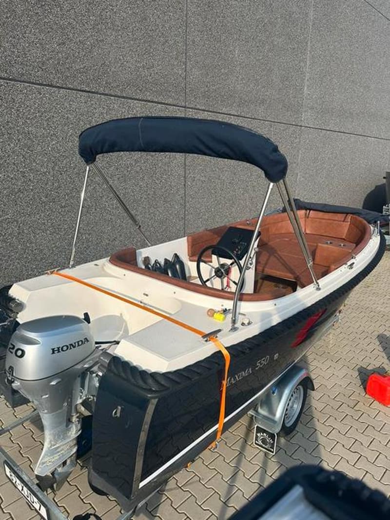 Sloep maxima 550 blauw met trailer foto 3