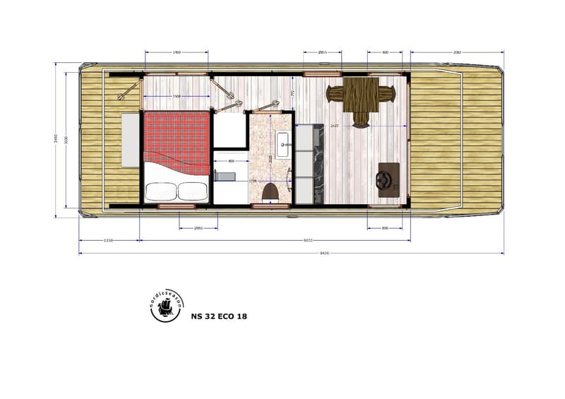 Nordic Season Houseboat NS 32 Eco 18m2 foto 8