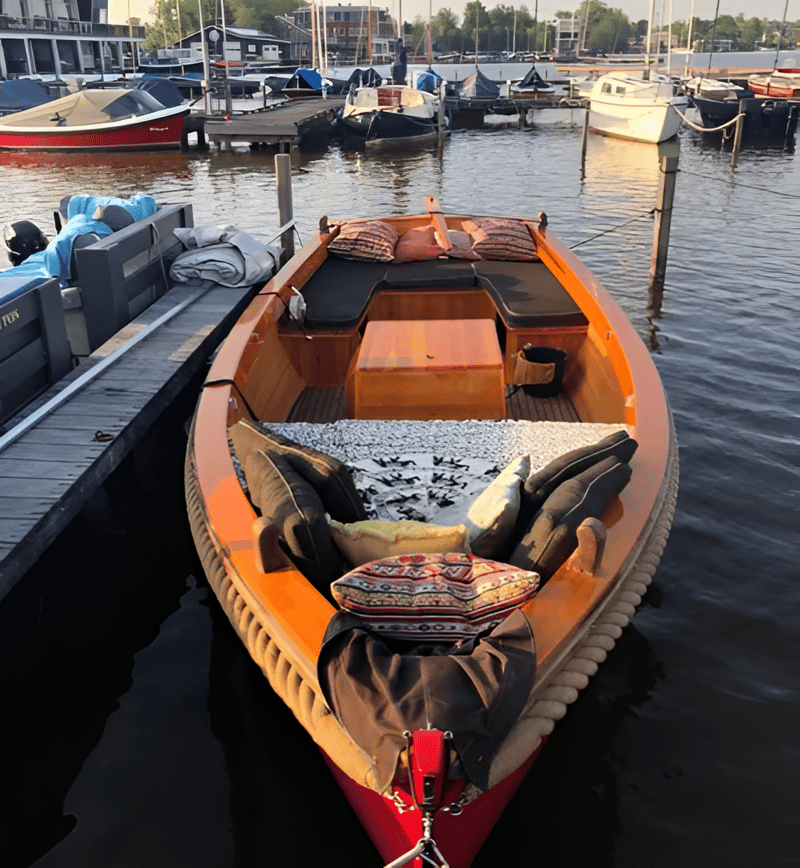 Prachtige houten sloep 7m. 6-8 pers. zonder motor foto 2
