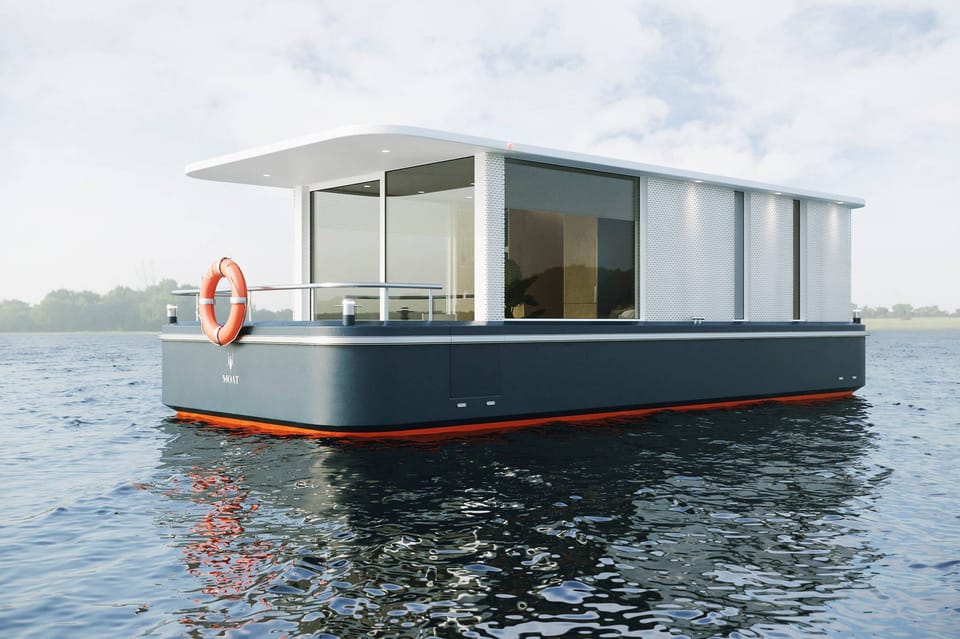 Houseboat MOAT 2026 – Nieuwbouw stalen woonboot met 2 hutten - Foto 1