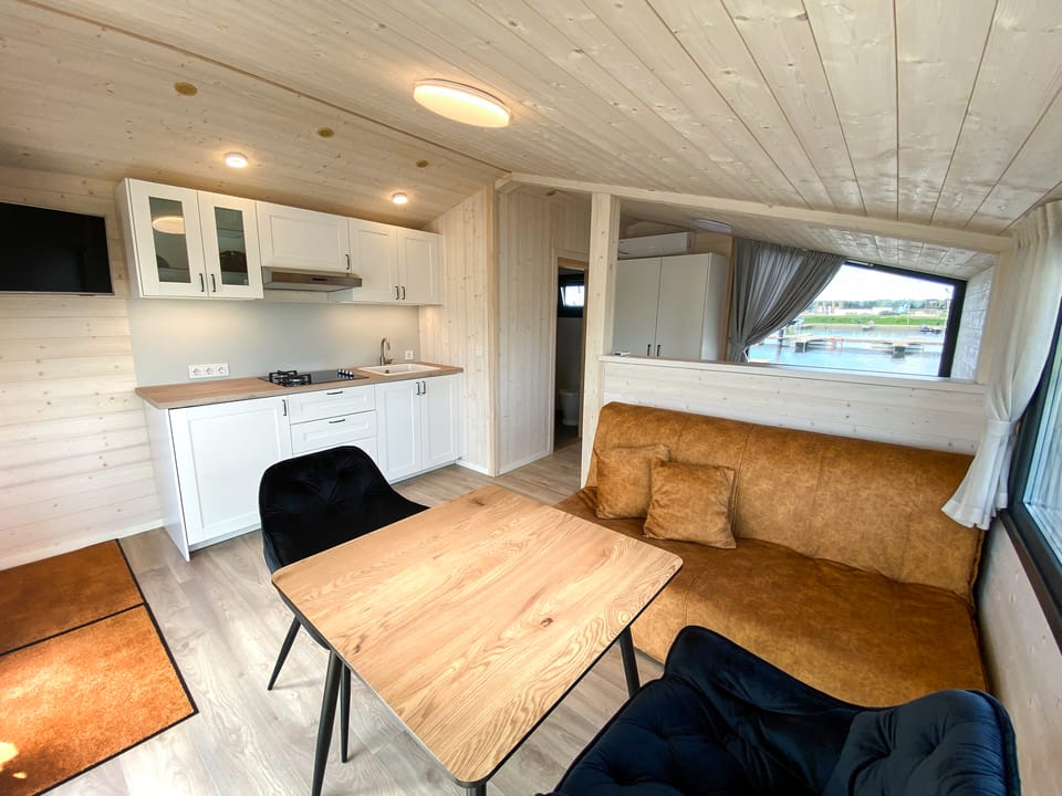 Twin M-Cabin Houseboat 2026 – Nieuwbouw woonboot met catamaran-drijvers - Foto 22