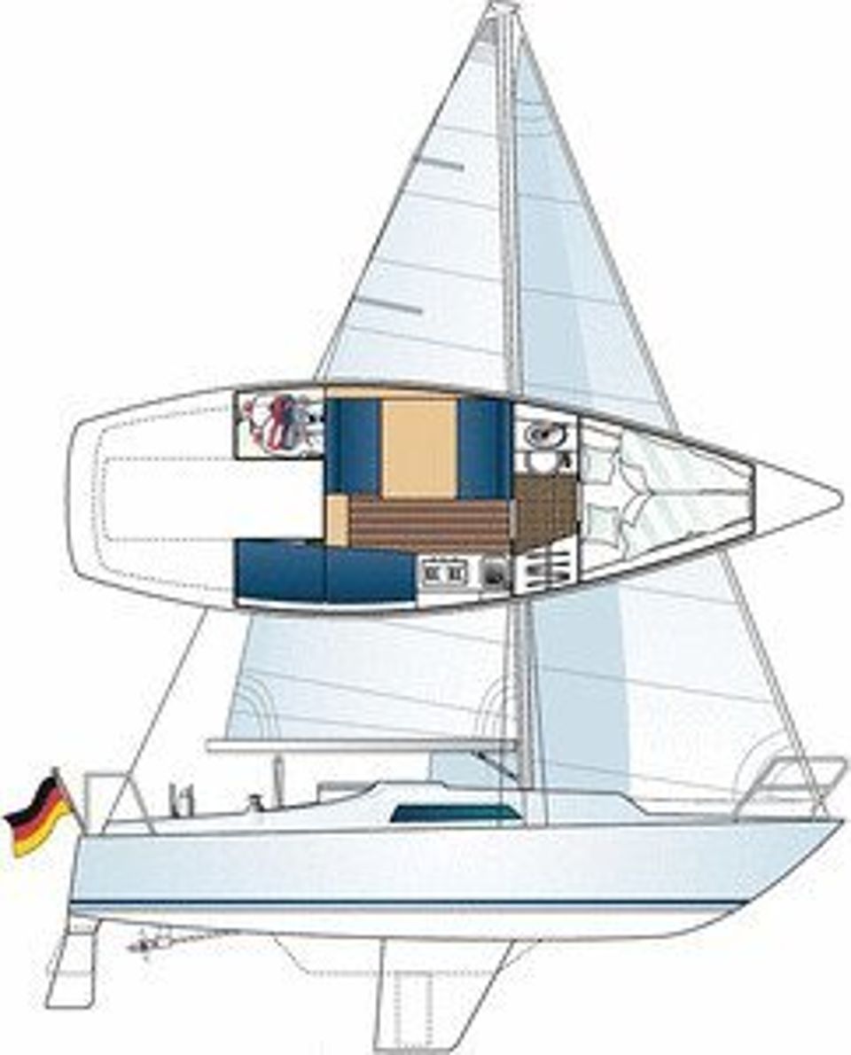 Neptun 27 zeilboot 1979 – hefkiel, 5 slaapplaatsen - Foto 19