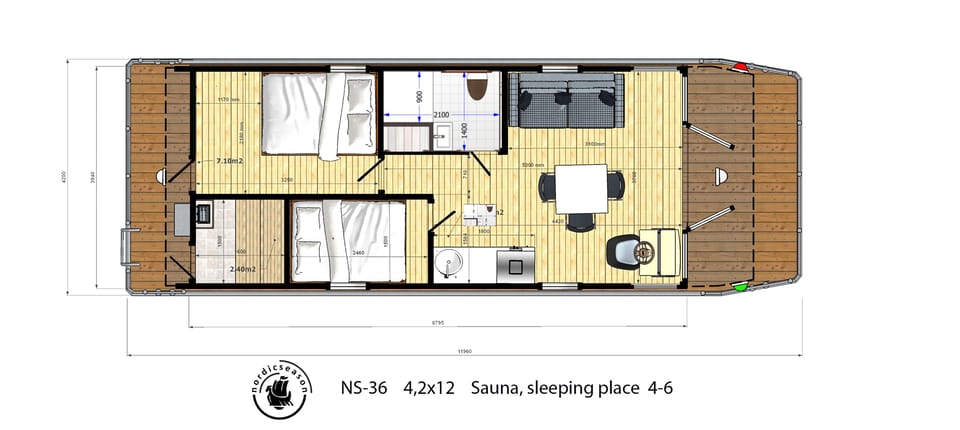 Nordic Season DEMO NS 40 Eco 36m2 Houseboat - Foto 26
