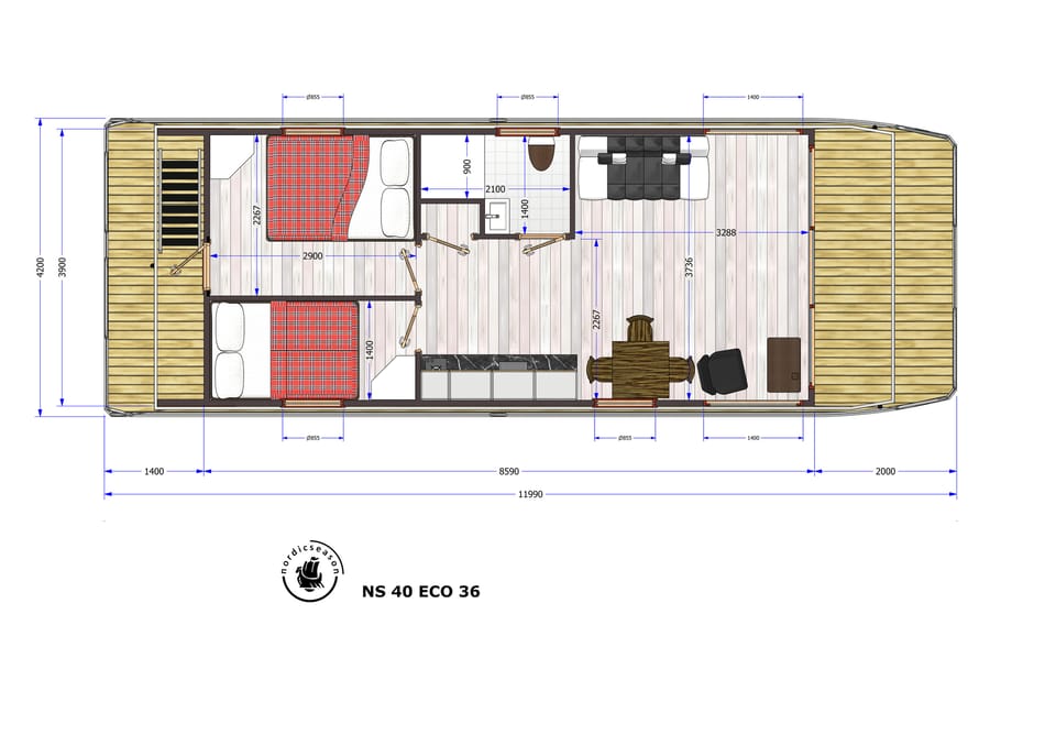 Nordic Season NS 40 Eco 36m2 Houseboat - Foto 51