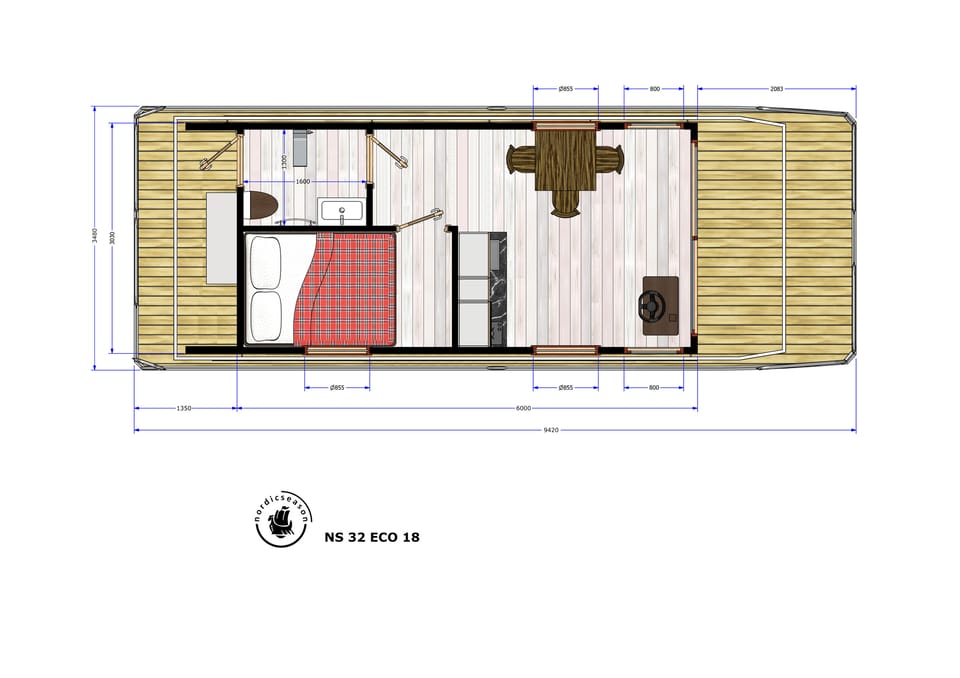 Nordic Season NS 32 Eco 18m2 Houseboat - Foto 15