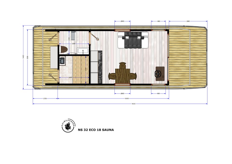 Nordic Season NS 32 Eco 18m2 Houseboat - Foto 14