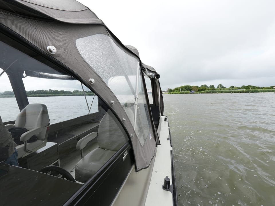 Matez 8.20 OK Cabrio 2013 – Stalen werkboot met doorvaarthoogte - Foto 6