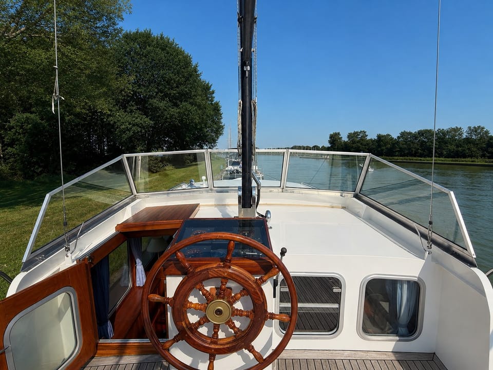 Super Lauwersmeer Kotter 12.80 AK Cabrio 1991 – chique teakhout interieur - Foto 2