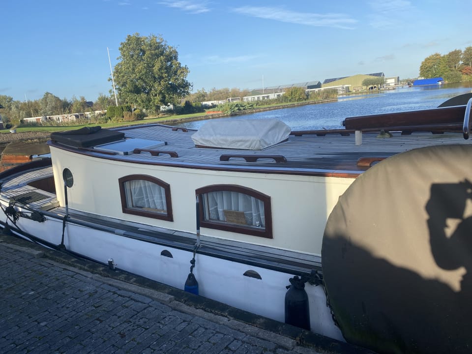 Tjalk Motortjalk 1904 – Barkmeijer met mahonie interieur - Foto 16