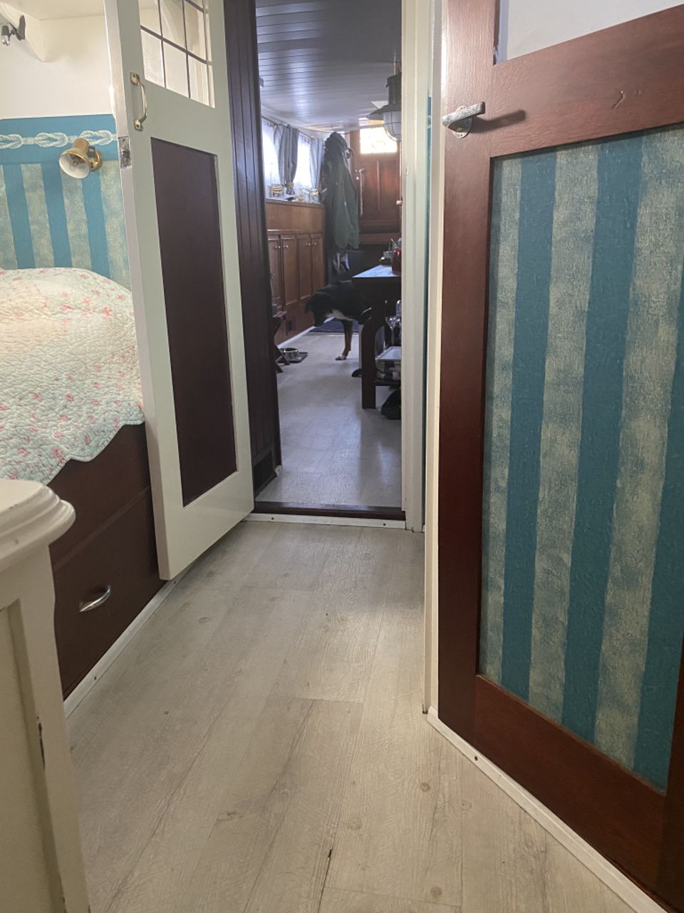 Tjalk Motortjalk 1904 – Barkmeijer met mahonie interieur - Foto 45