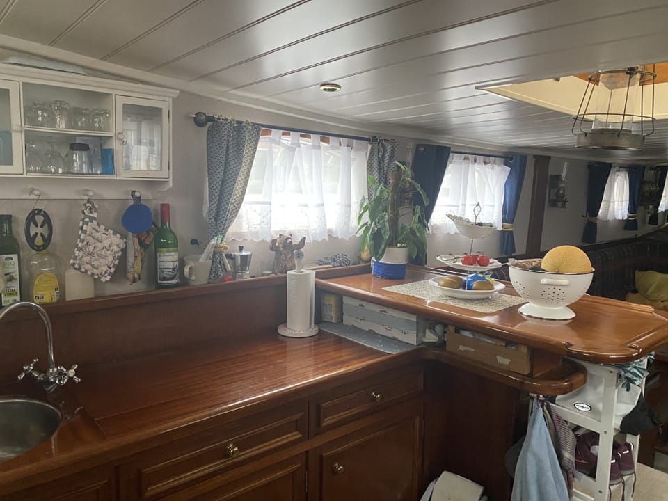 Tjalk Motortjalk 1904 – Barkmeijer met mahonie interieur - Foto 83