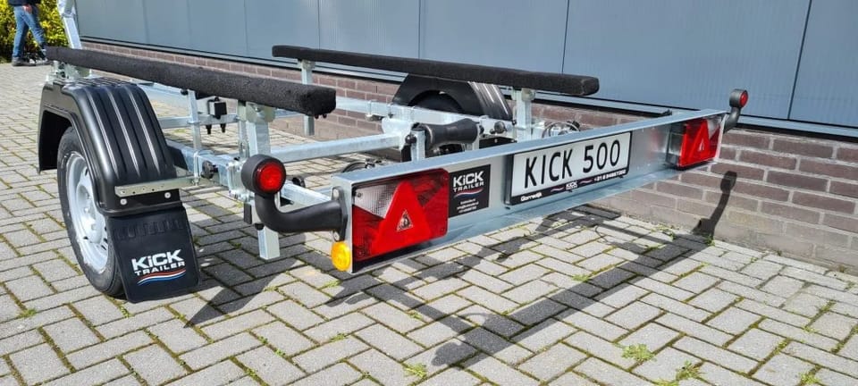 KT500p Kick Trailer ongeremde Platbodem Trailer 4.3m - Foto 7