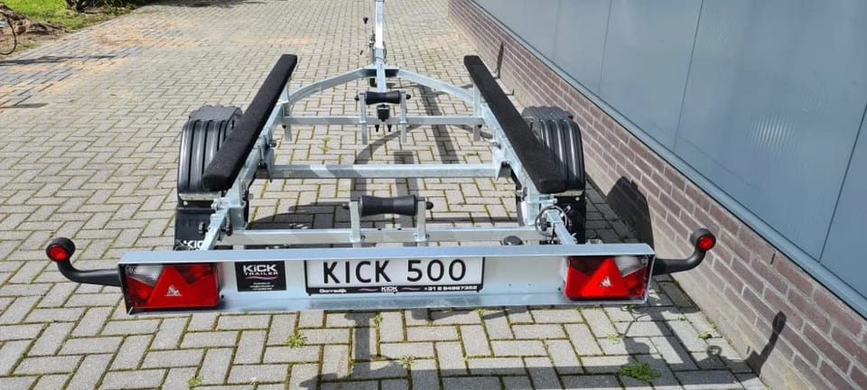 KT500p Kick Trailer ongeremde Platbodem Trailer 4.3m - Foto 9
