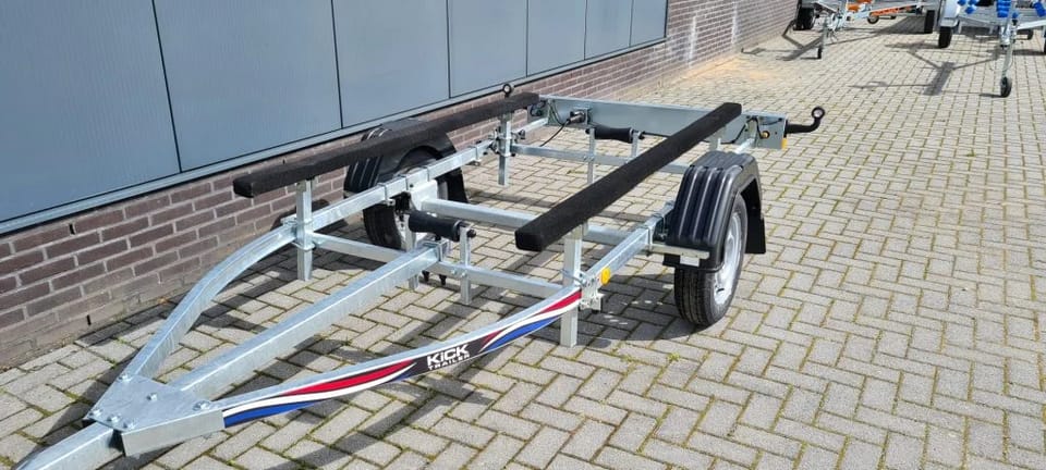KT500p Kick Trailer ongeremde Platbodem Trailer 4.3m - Foto 10
