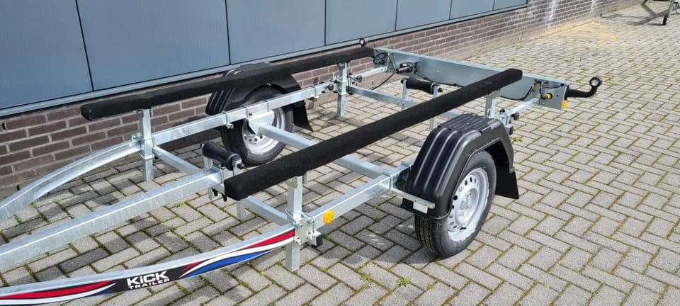 KT500p Kick Trailer ongeremde Platbodem Trailer 4.3m - Foto 11