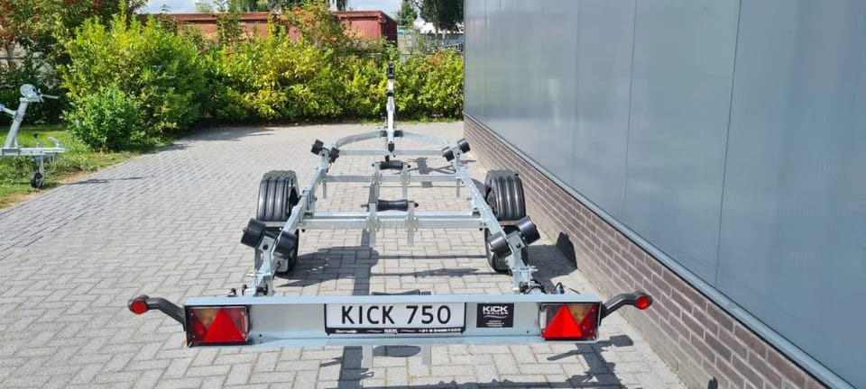 KT750XL Kick Boottrailer voor boten 5.20-6.30m - 750KG - 100Km/u Duitsland, Ongeremd - Foto 6