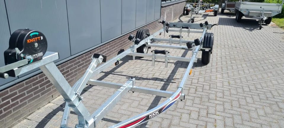 KT750XL Kick Boottrailer voor boten 5.20-6.30m - 750KG - 100Km/u Duitsland, Ongeremd - Foto 8