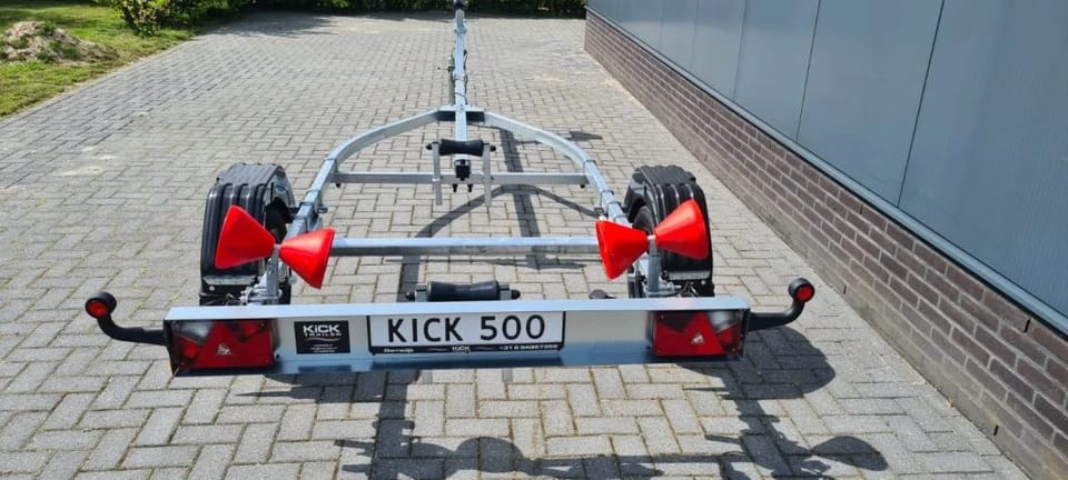 KT500r Kick trailer ongeremde Rubberboottrailer 4.3m met 100km/h Keuring - Foto 8
