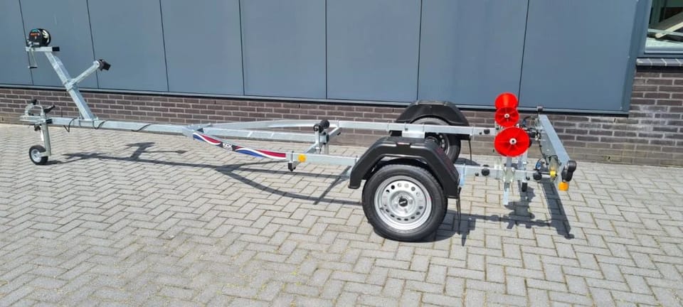 KT500r Kick trailer ongeremde Rubberboottrailer 4.3m met 100km/h Keuring - Foto 9
