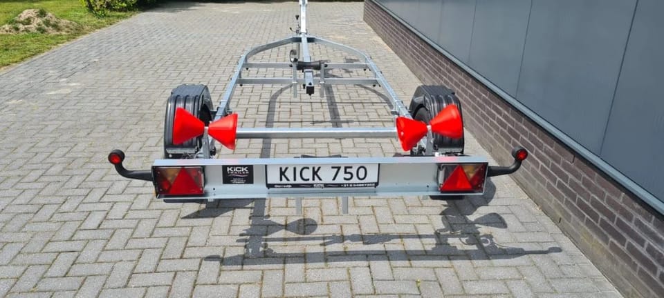KT750r Kick trailer Rubberboottrailer - Ongeremd, 750 KG - Foto 7